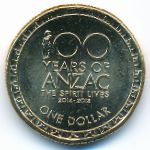 Австралия, 1 доллар (2016 г.)