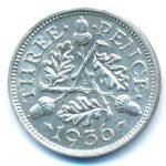 Great Britain, 3 pence, 1936