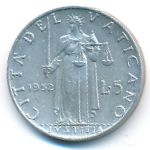 Ватикан, 5 лир (1952 г.)