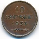 San Marino, 10 centesimi, 1938