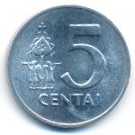 Lithuania, 5 centai, 1991