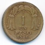 Чили, 1 песо (1944 г.)