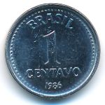 Brazil, 1 centavo, 1986