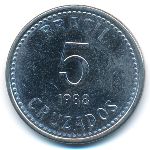 Бразилия, 5 крузадо (1987&ndash;1988 г.)