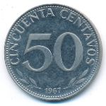 Bolivia, 50 centavos, 1967