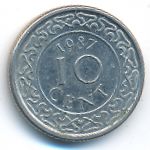 Суринам, 10 центов (1987–1989 г.)