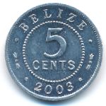 Belize, 5 cents, 2003
