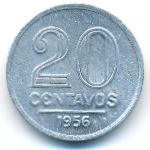 Brazil, 20 centavos, 1956