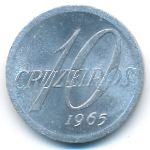 Brazil, 10 cruzeiros, 1965