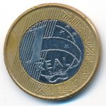 Brazil, 1 real, 2008