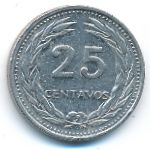 El Salvador, 25 centavos, 1975