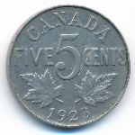 Canada, 5 cents, 1923