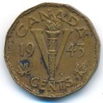 Canada, 5 cents, 1943