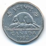 Canada, 5 cents, 1962