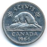 Canada, 5 cents, 1966
