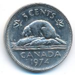 Канада, 5 центов (1974 г.)