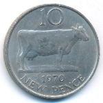 Гернси, 10 новых пенсов (1970 г.)
