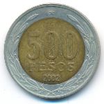 Chile, 500 pesos, 2002