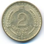 Chile, 2 centesimos, 1970