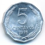 Chile, 5 centavos, 1976