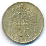 Chile, 20 centesimos, 1971