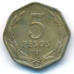 Chile, 5 pesos, 1996