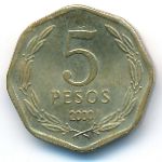 Chile, 5 pesos, 2000