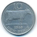 Гернси, 10 новых пенсов (1968 г.)