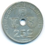 Belgium, 25 centimes, 1938
