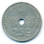 Belgium, 25 centimes, 1938&ndash;1939