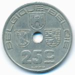 Belgium, 25 centimes, 1938