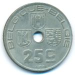 Belgium, 25 centimes, 1939