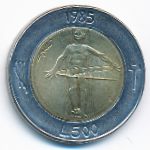 San Marino, 500 lire, 1985