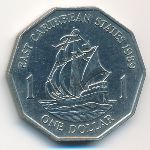 Восточные Карибы, 1 доллар (1989 г.)