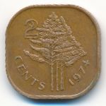 Свазиленд, 2 цента (1974 г.)