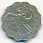 Свазиленд, 20 центов (1975 г.)