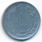Turkey, 1 lira, 1960&ndash;1966