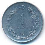 Turkey, 1 lira, 1969