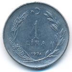 Turkey, 1 lira, 1974