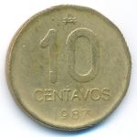 Argentina, 10 centavos, 1987