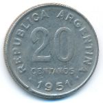Аргентина, 20 сентаво (1951 г.)