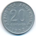 Аргентина, 20 сентаво (1952 г.)