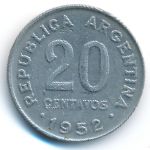 Аргентина, 20 сентаво (1952 г.)