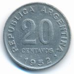 Аргентина, 20 сентаво (1952 г.)