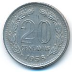 Аргентина, 20 сентаво (1958 г.)
