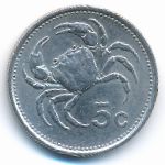 Мальта, 5 центов (1986 г.)