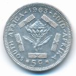 South Africa, 5 cents, 1963