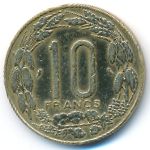 Экваториальные Африканские Штаты, 10 франков (1965–1969 г.)
