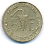 West African States, 5 francs, 1967