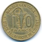 Западная Африка, 10 франков (1971 г.)